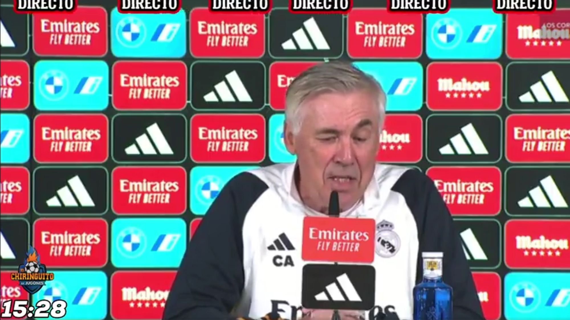 La broma viral de Ancelotti sobre su salida a Arabia por 500 millones: "Me voy..." La broma viral de Ancelotti sobre su salida a Arabia por 500 millones: "Me voy..."