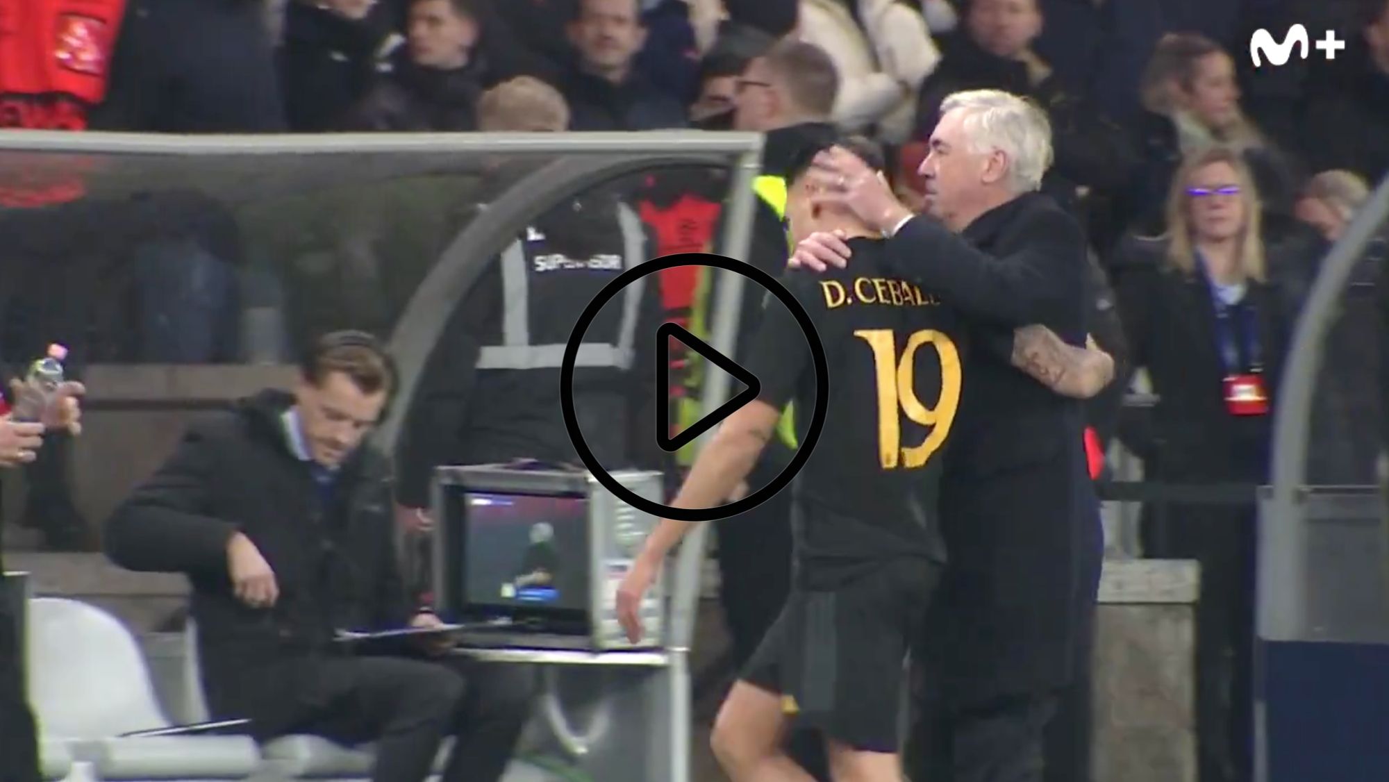 El vacile de Ancelotti a Ceballos que no se vio en TV“Mira, no…”