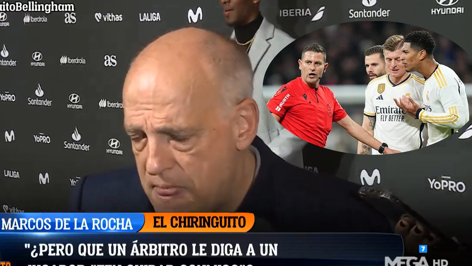 Tebas da la razón al Real Madrid y ojo a lo que pide para el árbitro que amenazó a Bellingham Tebas da la razón al Real Madrid y ojo a lo que pide para el árbitro que amenazó a Bellingham