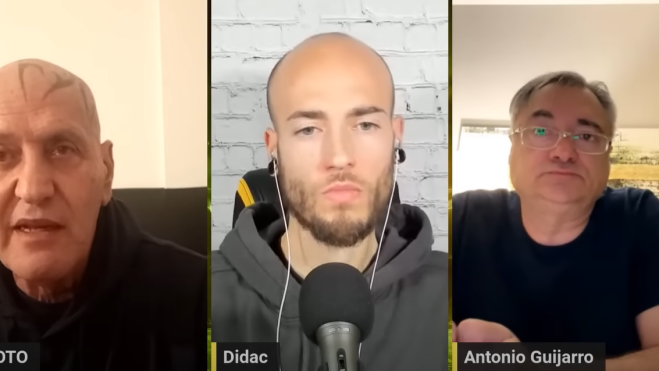 Coto Matamoros en el programa de Hablando del Madrid junto a Antonio Guijarro y Dídac Aguirre