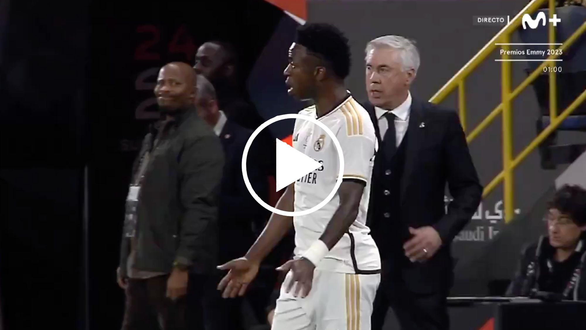 La bronca de Ancelotti a Vinicius en el clásico que no se vio en TV No me g...