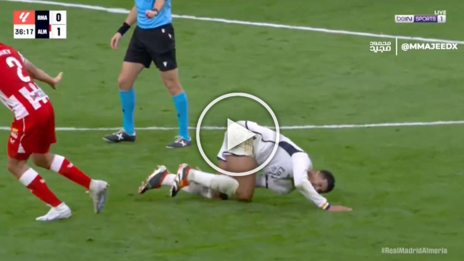 La salvaje entrada a Bellingham que pudo lesionarle: el árbitro no señaló ni amarilla