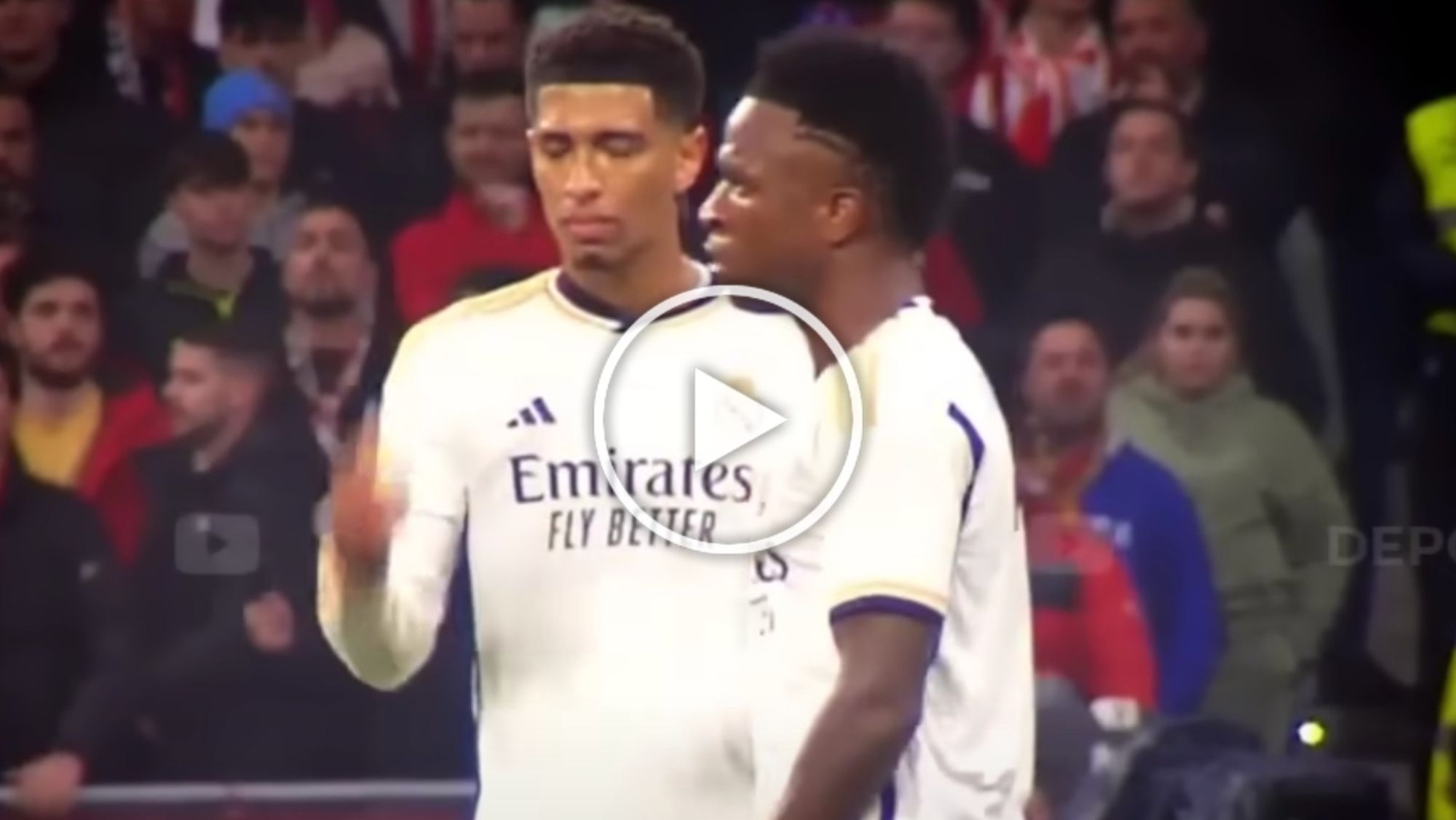 Bellingham, encima de Viniciusel gesto que no se vio en TV y que refleja el Real Madrid