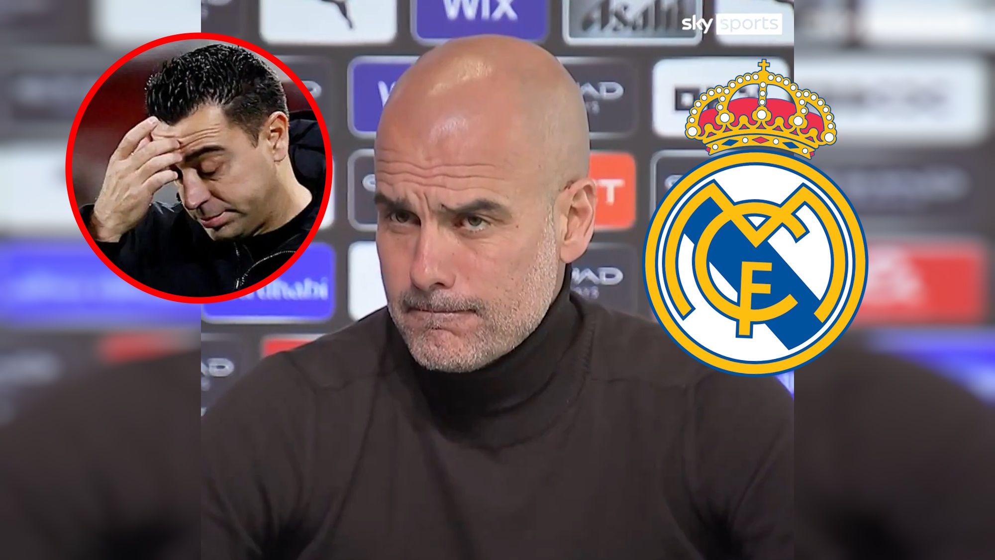 Guardiola sale en defensa de Xavi y suelta una 'pulla' al Real Madrid