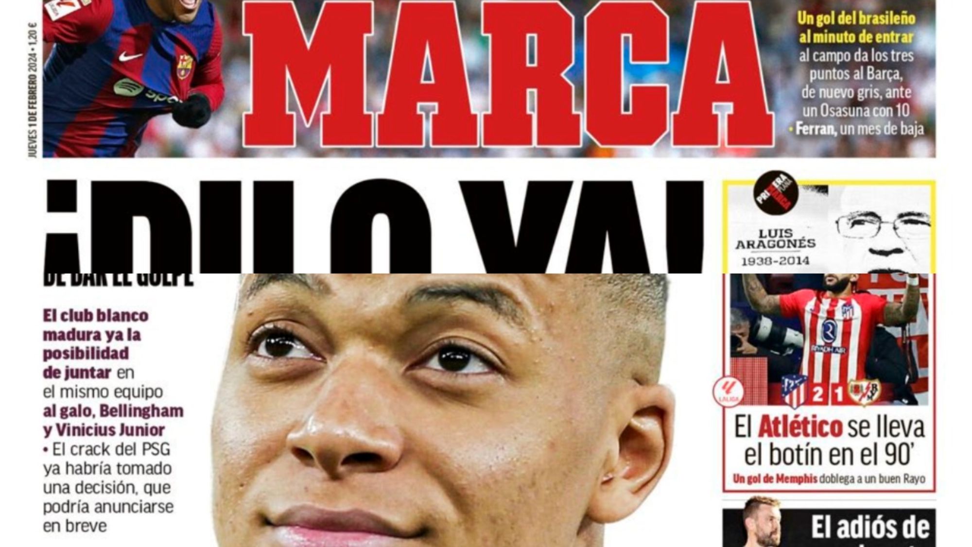 La portada de Marca que adelanta el fichaje de Mbappé por el Real Madrid ¡Dilo...! La portada de Marca que adelanta el fichaje de Mbappé por el Real Madrid ¡Dilo...!