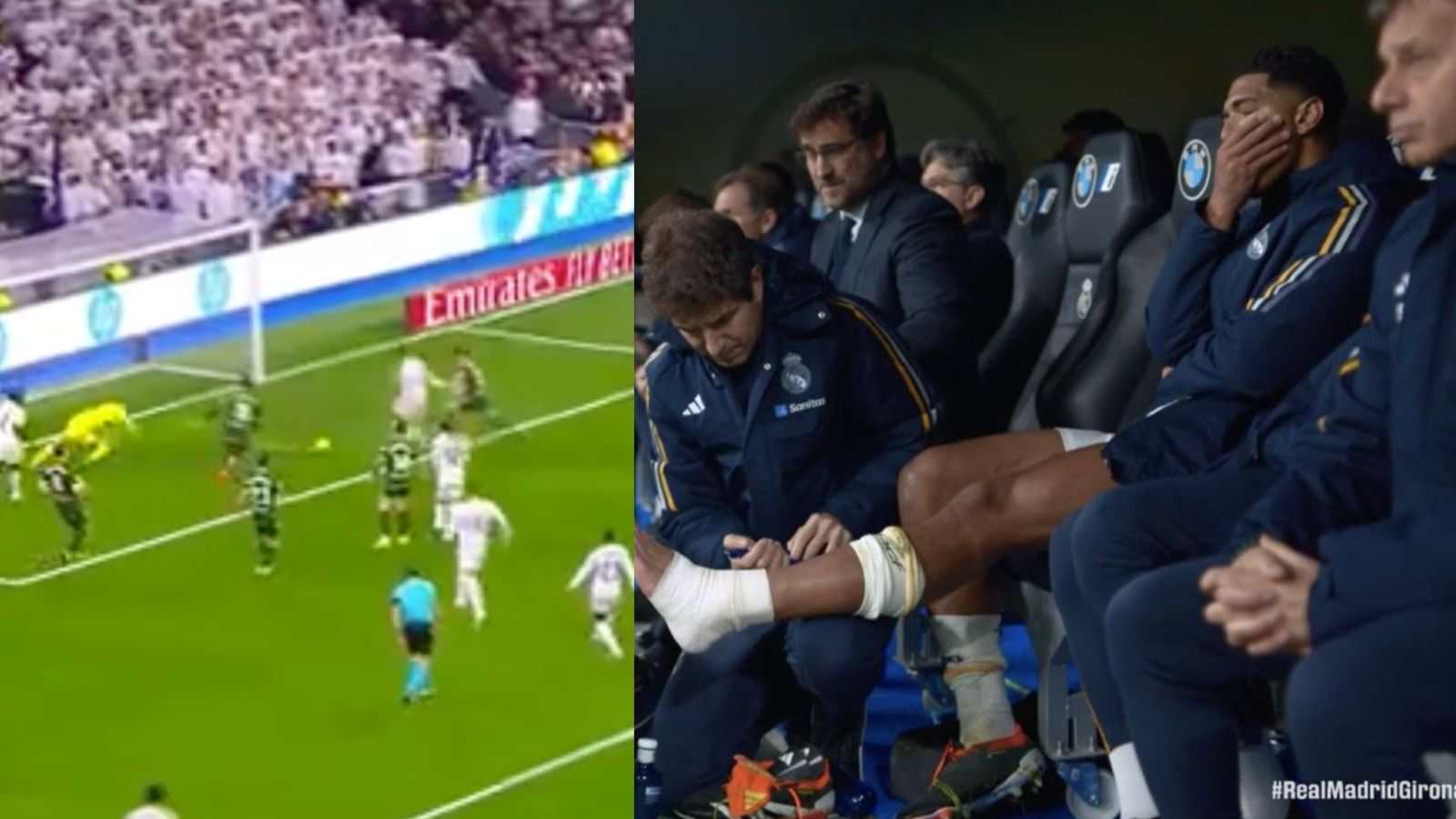 Bellingham marca doblete al Girona y se retira lesionado: su gol y la ovación del Bernabéu Bellingham marca doblete al Girona y se retira lesionado: su gol y la ovación del Bernabéu