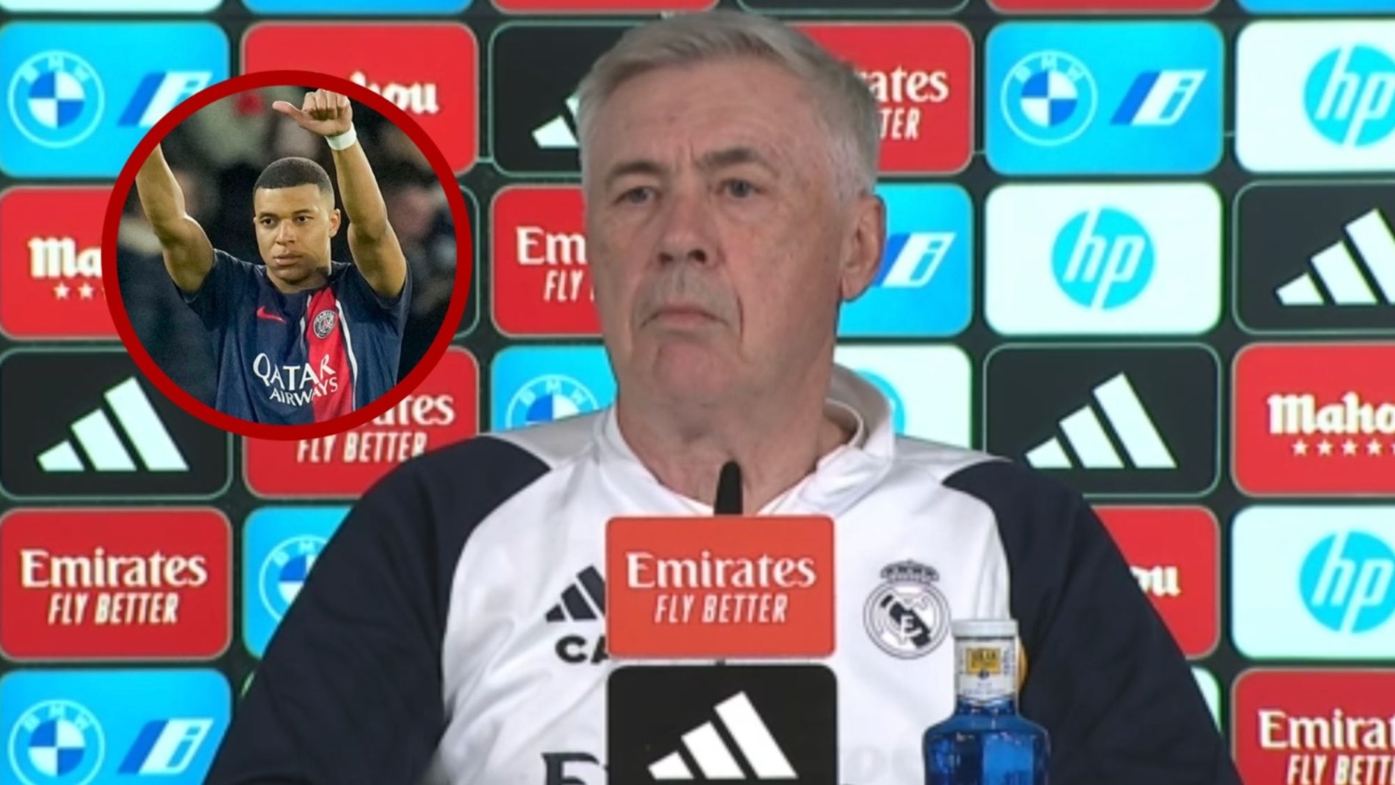 La respuesta de Ancelotti tras ser preguntado por el adiós oficial de Mbappé Lo he visto... La respuesta de Ancelotti tras ser preguntado por el adiós oficial de Mbappé Lo he visto...