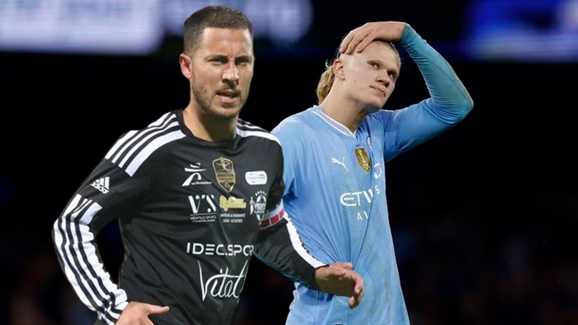 Haaland, sorprendido tras la la dura crítica que ha recbiido de Hazard: "No le veo..."