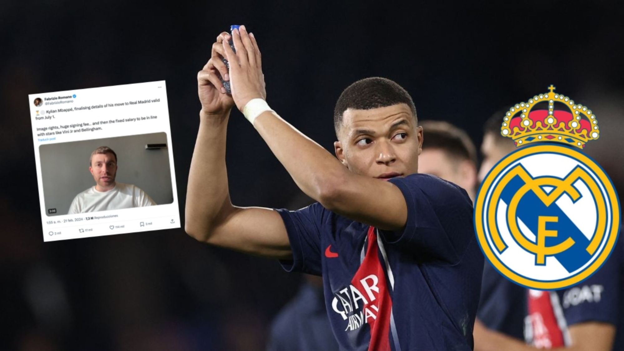 Fabrizio Romano confirma el fichaje de Mbappé por el Real Madrid Fabrizio Romano confirma el fichaje de Mbappé por el Real Madrid