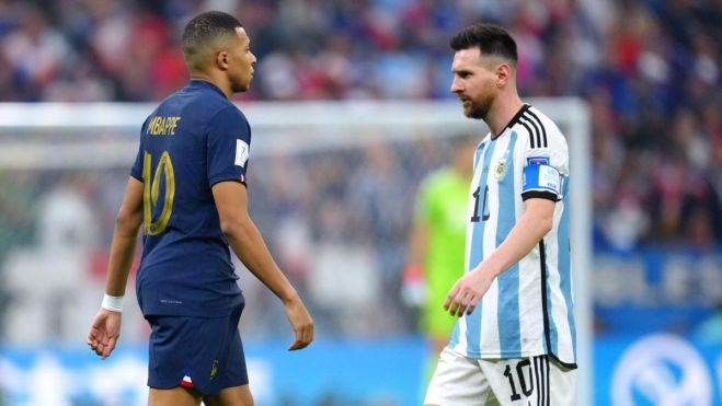 mbappe y leo messi