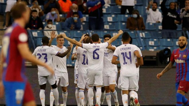 el madrid celebra un gol