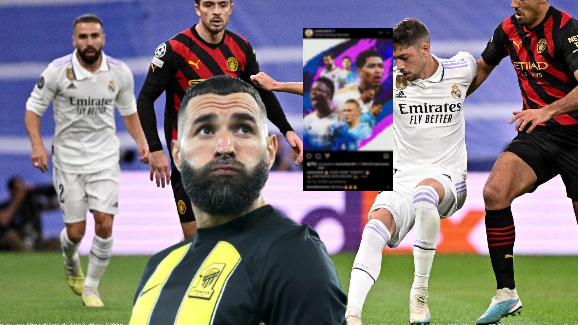 Benzema amenaza al City y se ha hecho viral Benzema amenaza al City y se ha hecho viral