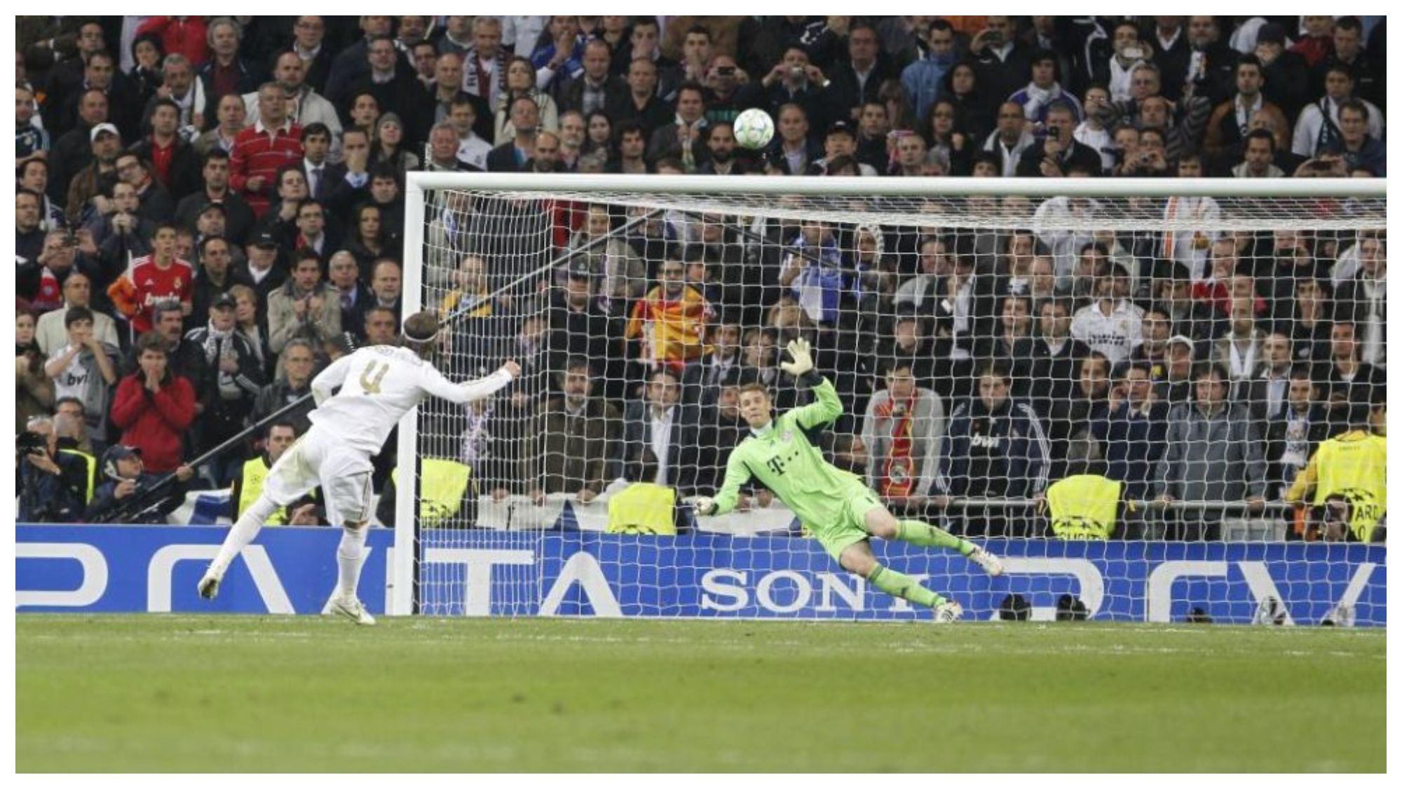 Sergio Ramos falló en la tan de penaltis ante el Bayern