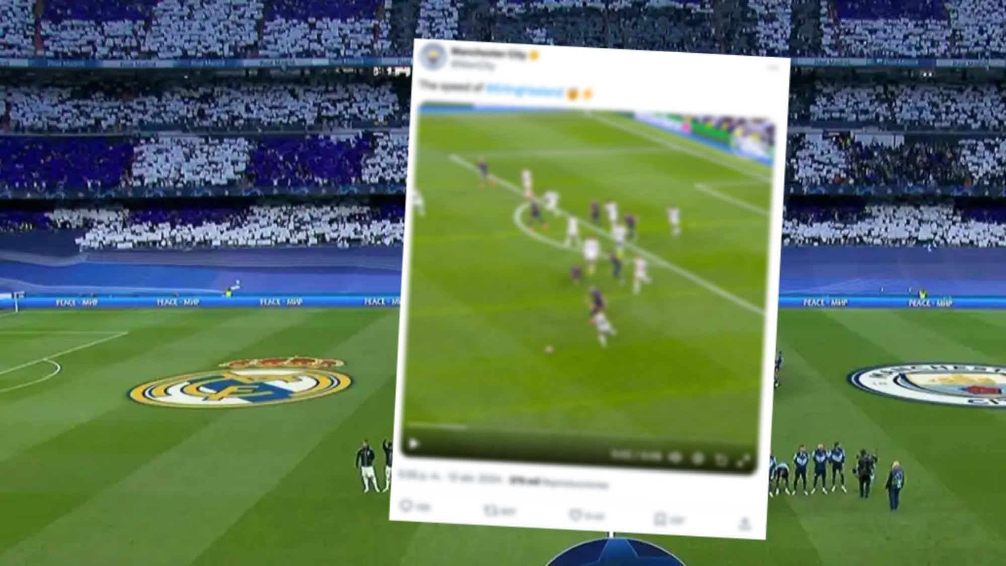 El Manchester City incendia la vuelta contra el Real Madrid en redes'dardo' a Vinicius