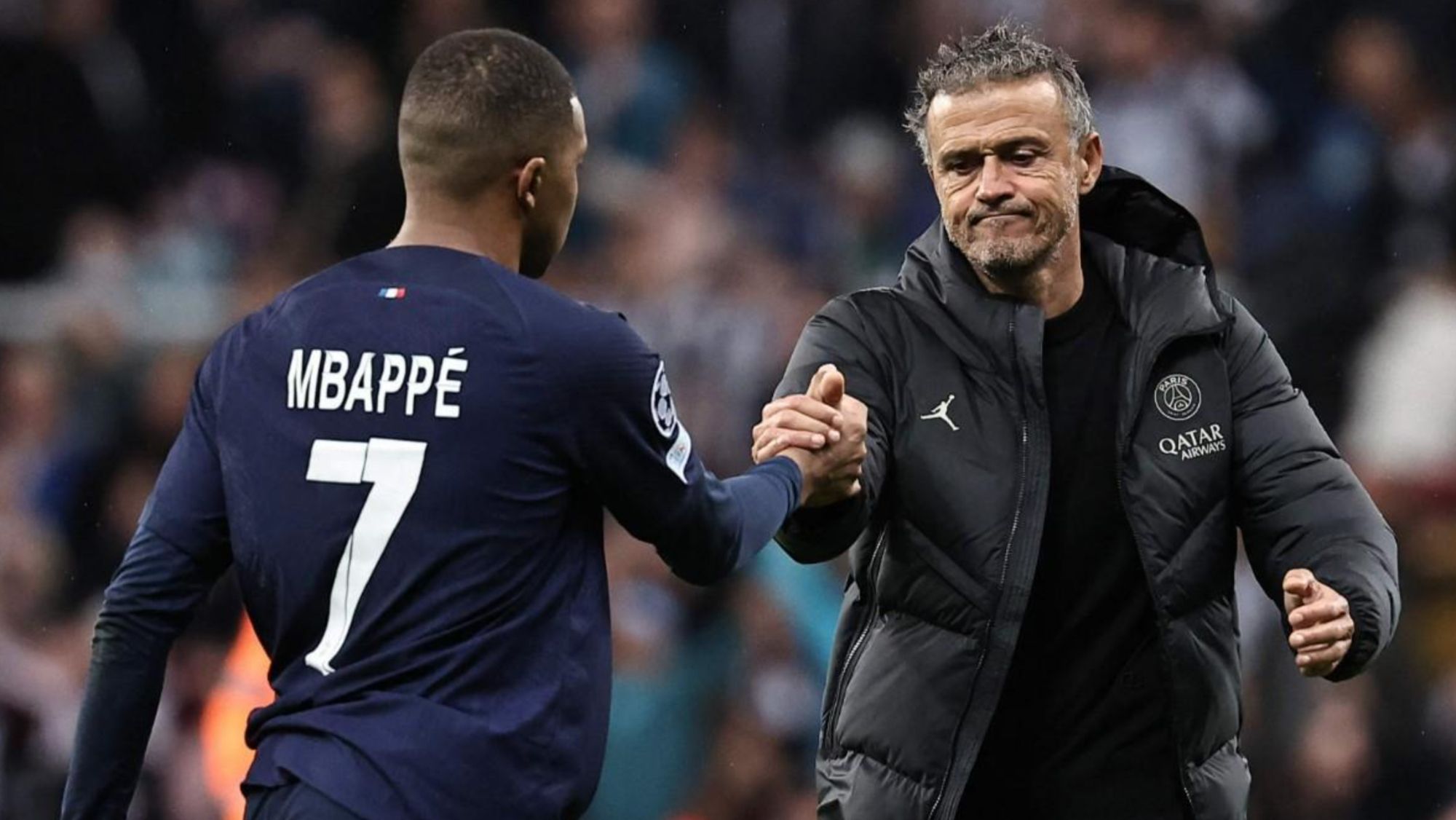 Mbappé y Luis Enrique en el PSG Mbappé y Luis Enrique en el PSG