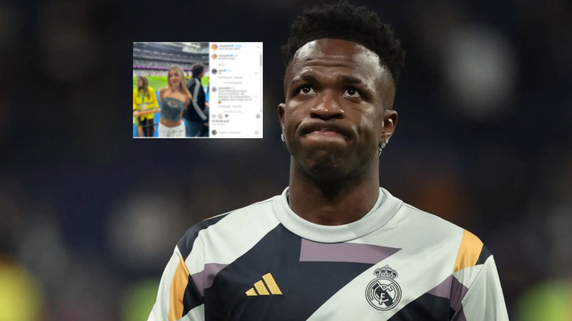 Invitada por Vinicius al Bernabéu, puede ser su nueva novia: famosa y modelo