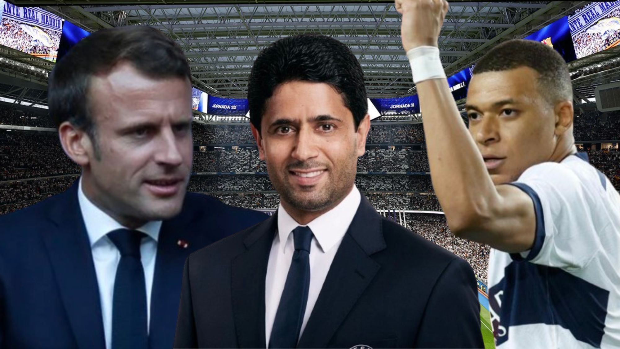 Macron, mudo, no puede creer lo que ha hecho el PSG tras el fichaje de Mbappé por el Madrid