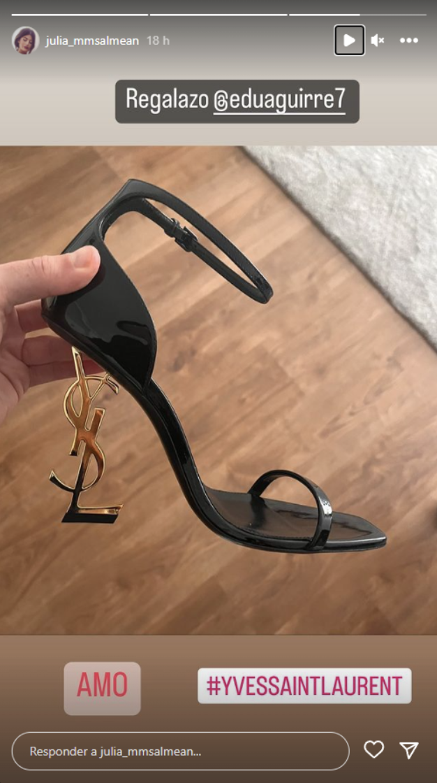 Los zapatos que Edu Aguirre le ha regalado a su novia 