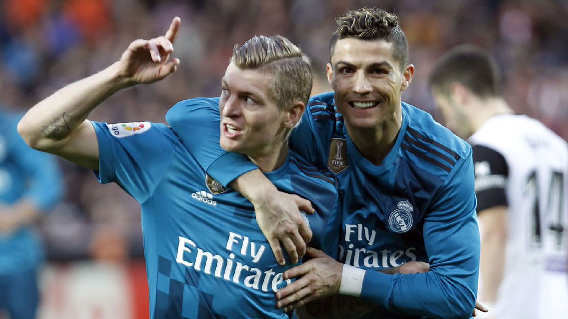 Toni Kroos con Cristiano Ronaldo en el Real Madrid