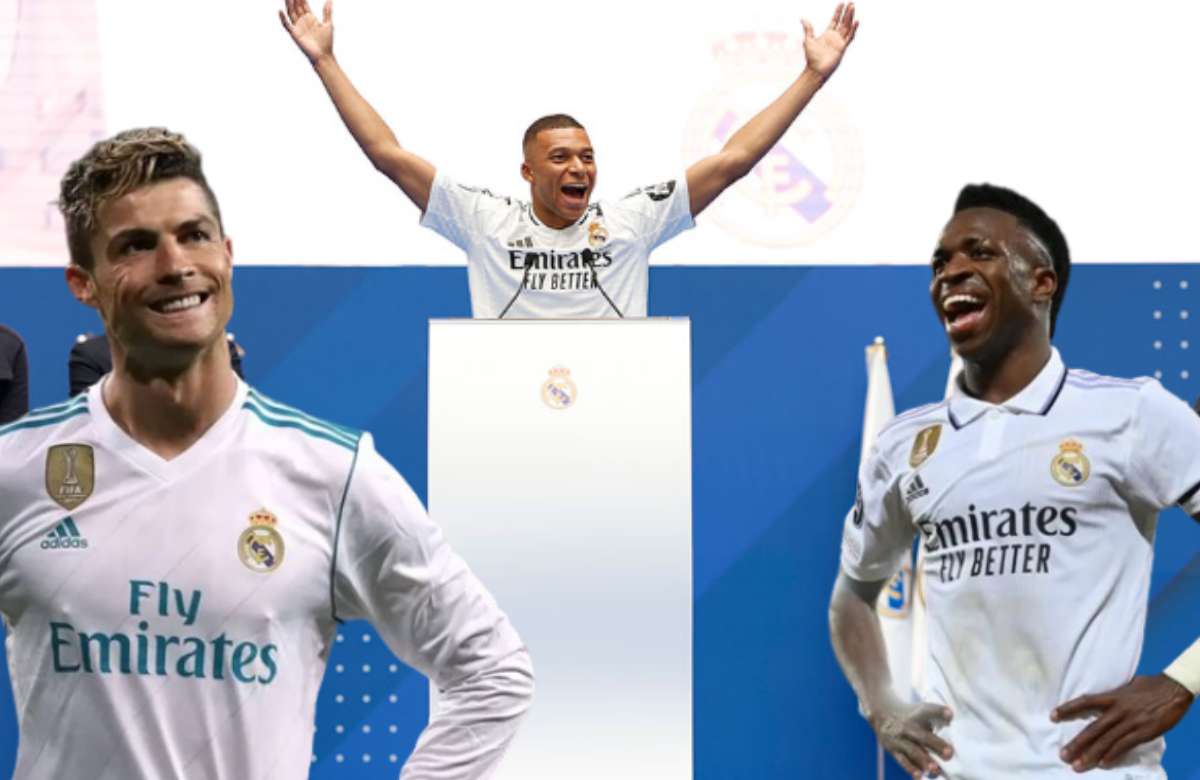 Vinicius da la bienvenida a Mbappé a lo Cristiano Vinicius da la bienvenida a Mbappé a lo Cristiano