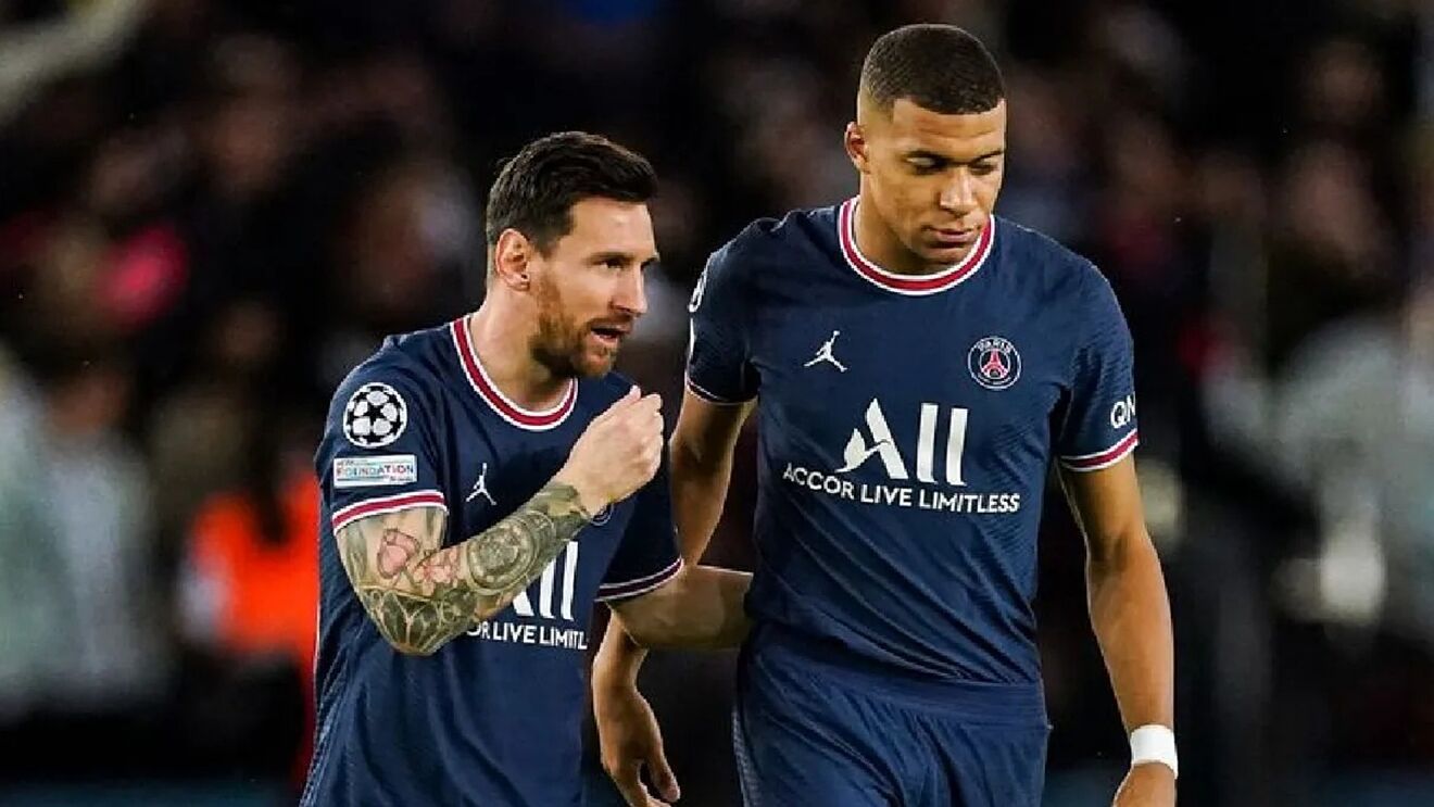 Leo Messi y Kylian Mbappé