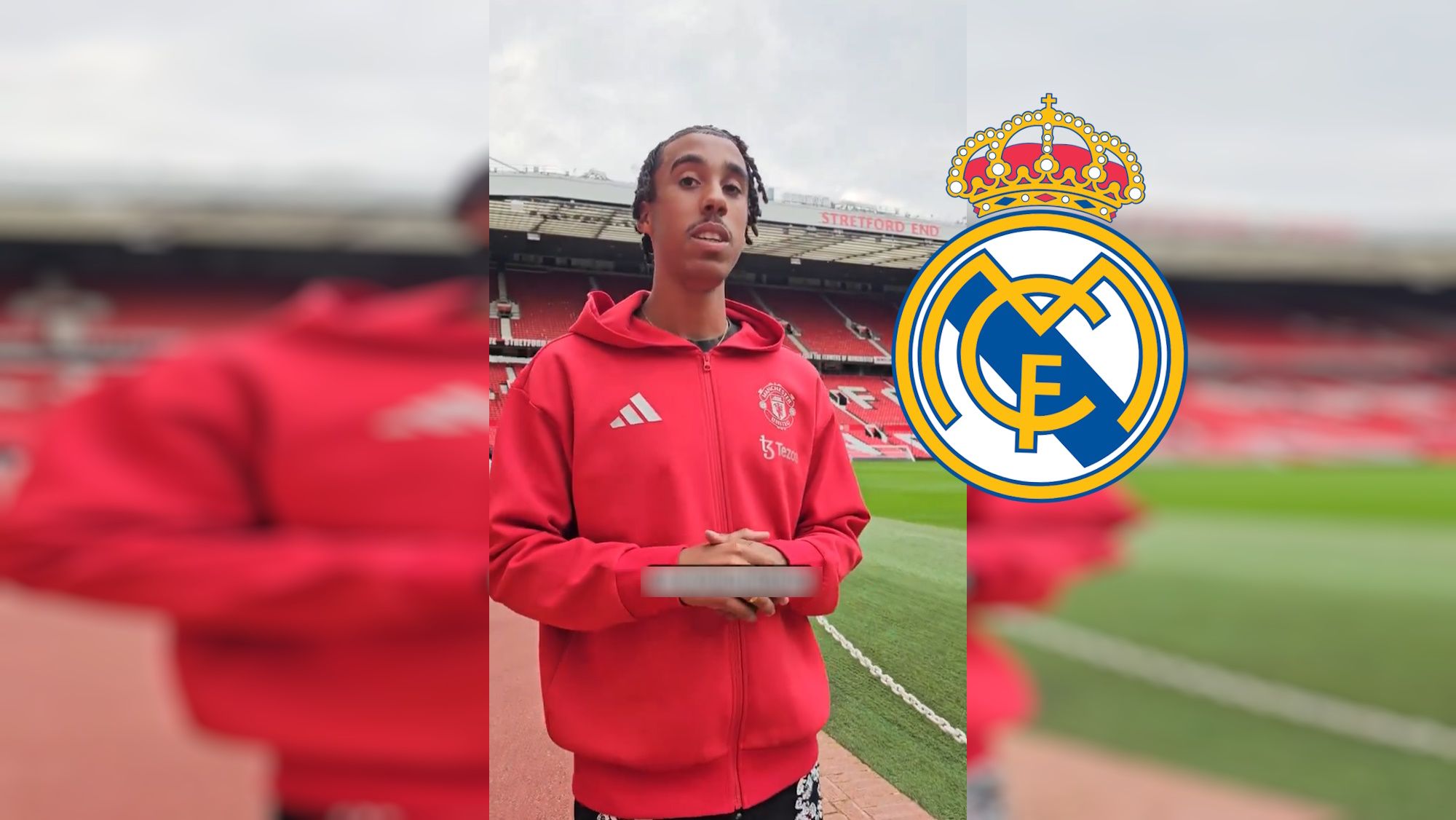 Leny Yoro se acuerda del Real Madrid en su presentación con el United Leny Yoro se acuerda del Real Madrid en su presentación con el United