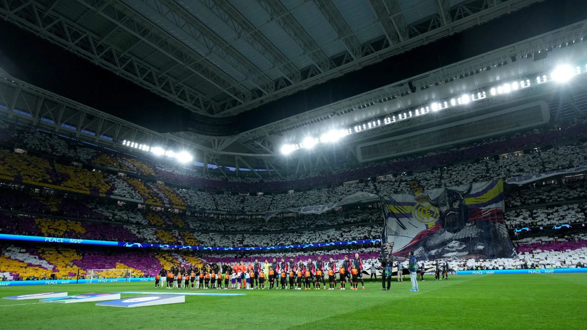 El Santiago Bernabéu, en un partido reciente de Champions. El Santiago Bernabéu, en un partido reciente de Champions.