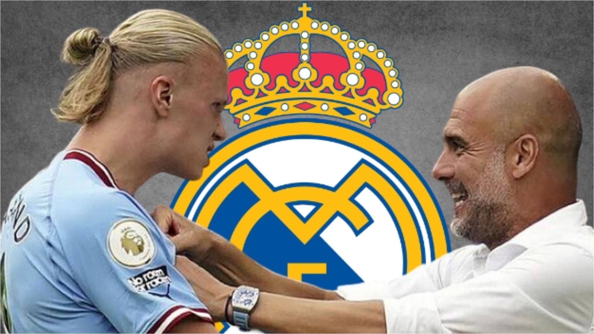 Erling Haaland y Pep Guardiola. Erling Haaland y Pep Guardiola.