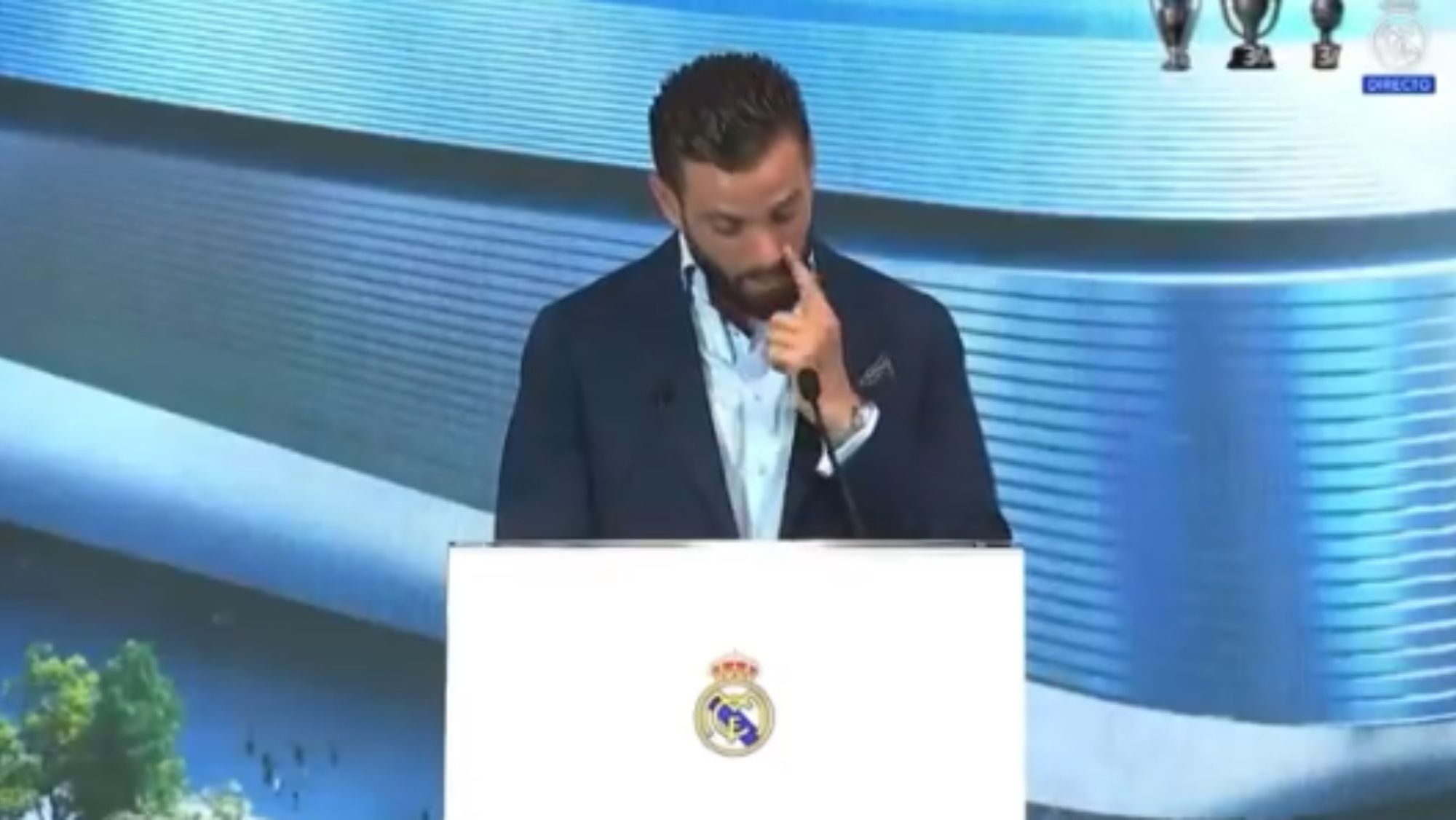Nacho Fernández, en el acto de su despedida del Madrid. Nacho Fernández, en el acto de su despedida del Madrid.