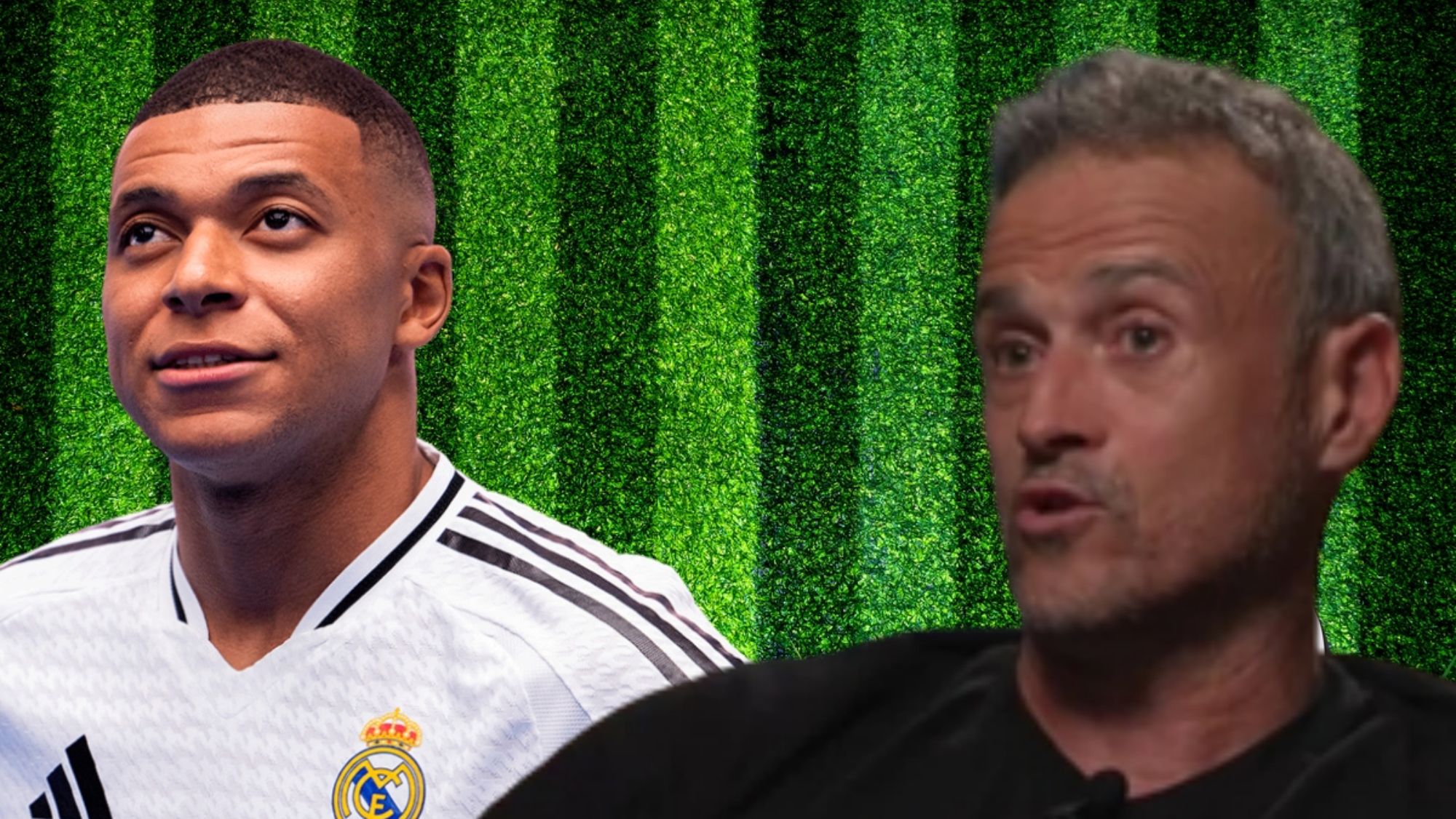 Kylian Mbappé y Luis Enrique.