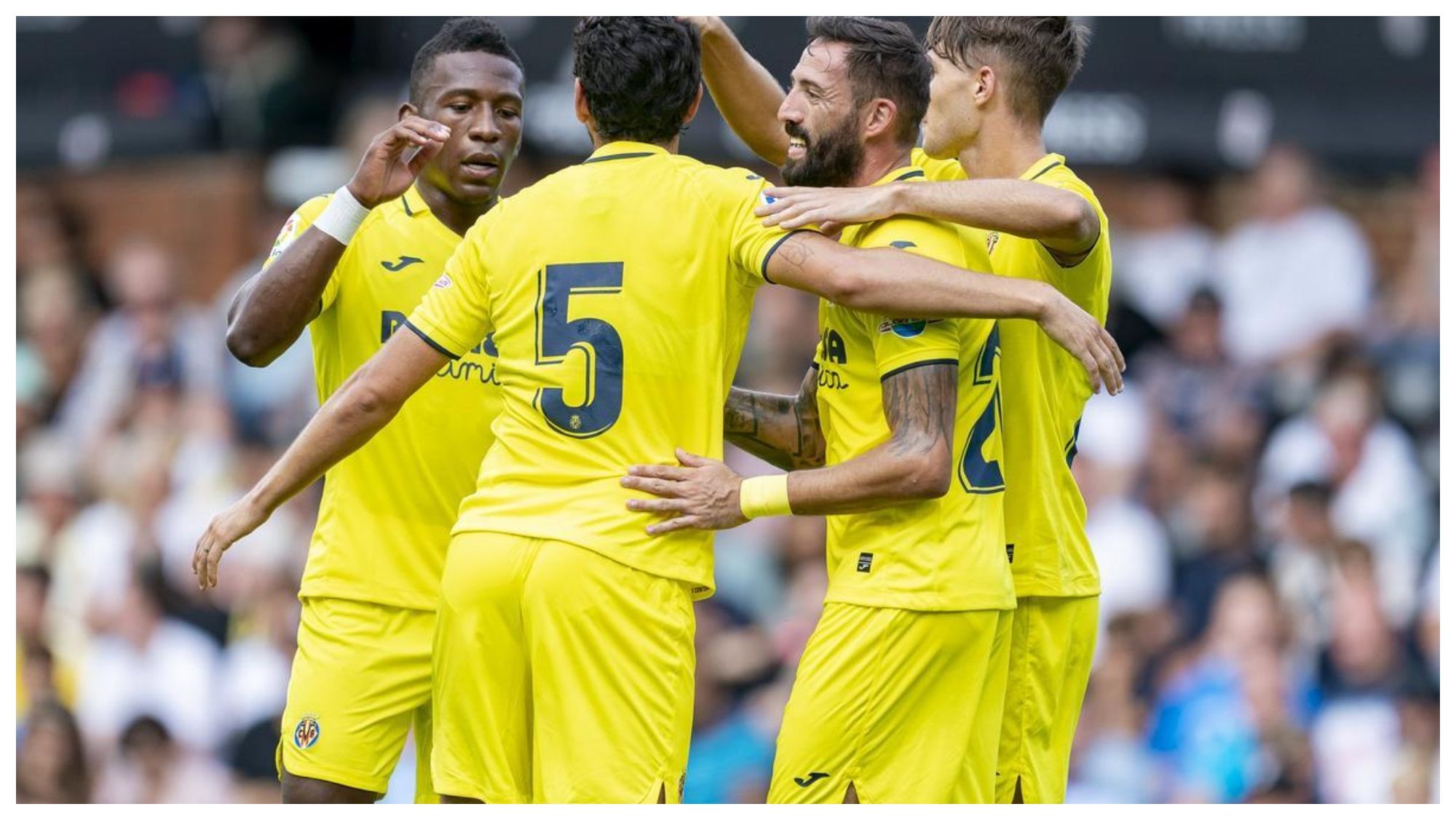 Varios jugadores del Villarreal