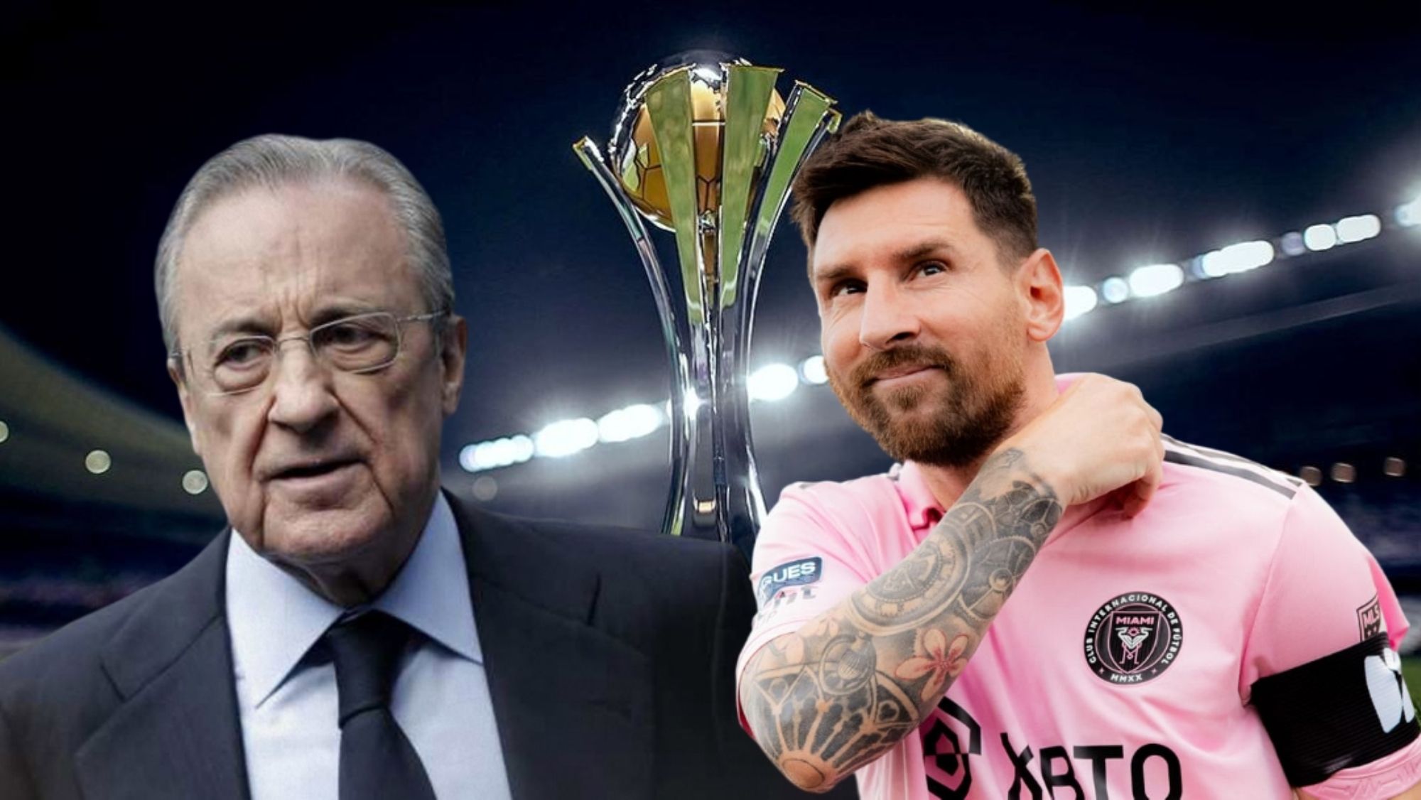 Florentino Pérez y Leo Messi.