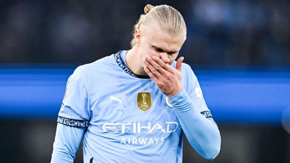 Erling Haaland durante un partido con el Manchester City Erling Haaland durante un partido con el Manchester City