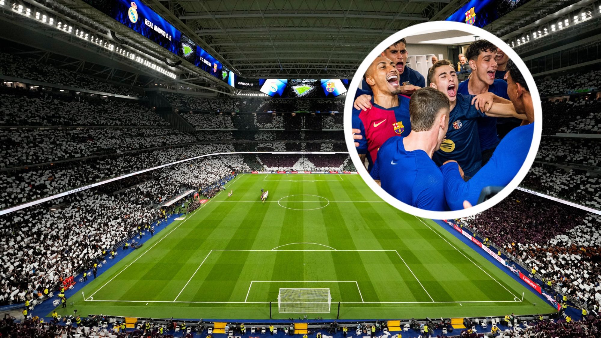 Desde el vestuario culé se escucharon cánticos contra el Real Madrid y contra España