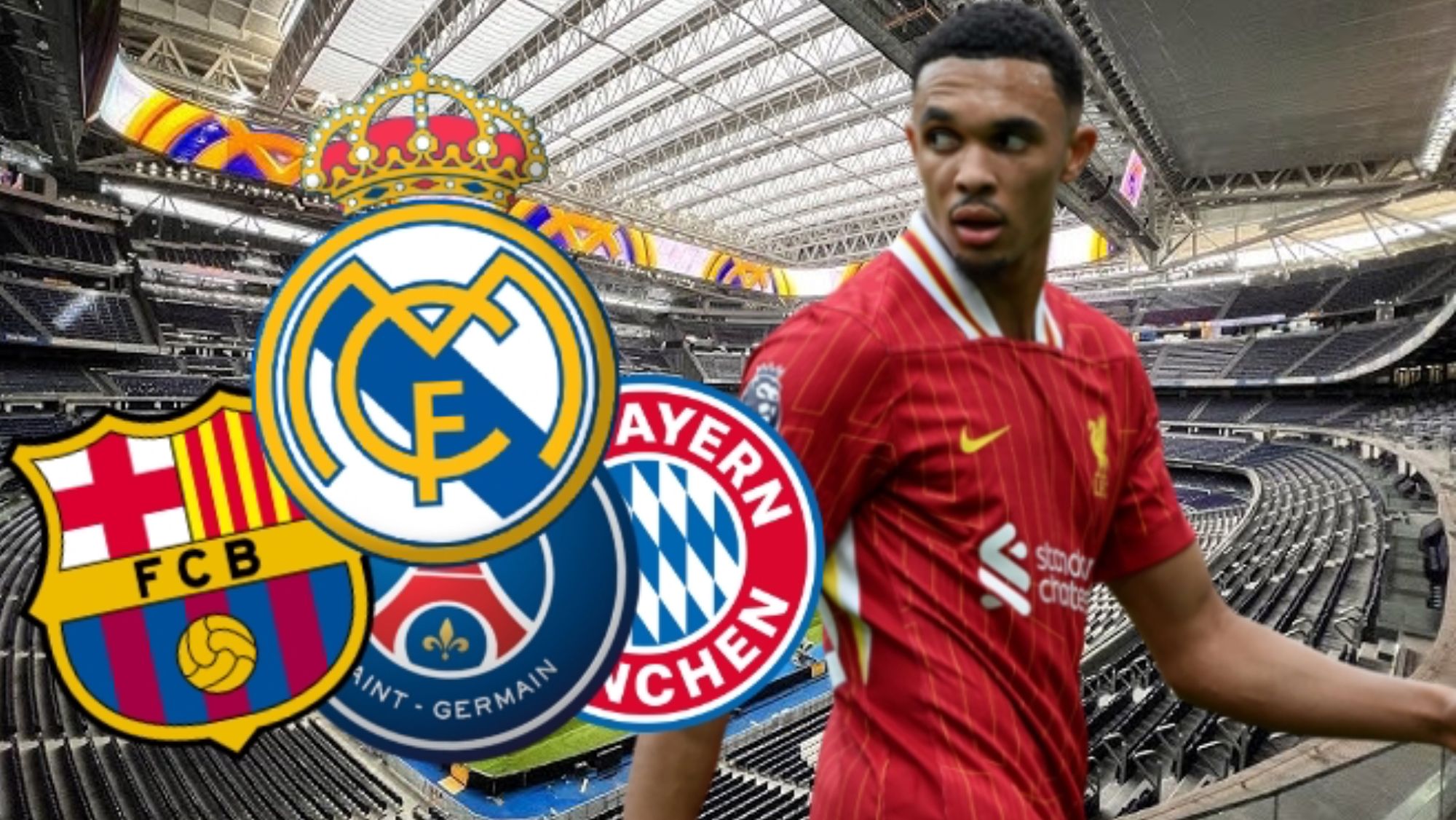 Trent Alexander-Arnold, objetivo del Madrid para 2025, tiene varios pretendientes, sobre todo porque es un jugador que llegaría en calidad de agente libre.
