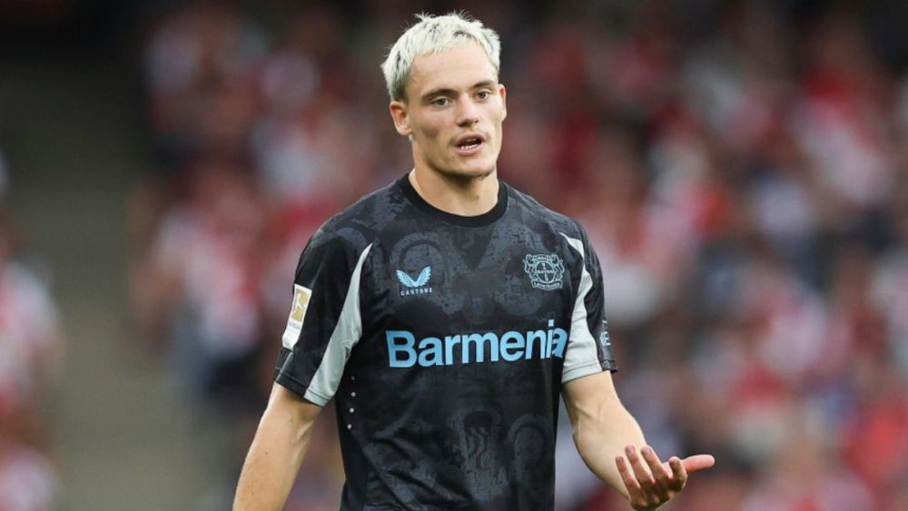 Florian Wirtz durante un partido del Bayer Leverkusen esta campaña Florian Wirtz durante un partido del Bayer Leverkusen esta campaña