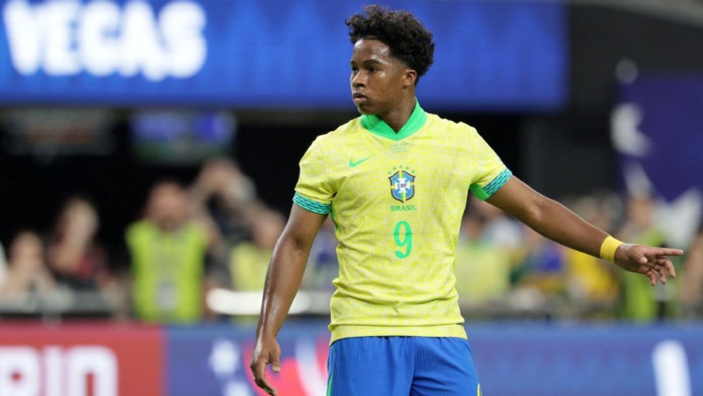 Endrick, durante un partido reciente con la Selección brasileña- Endrick, durante un partido reciente con la Selección brasileña-