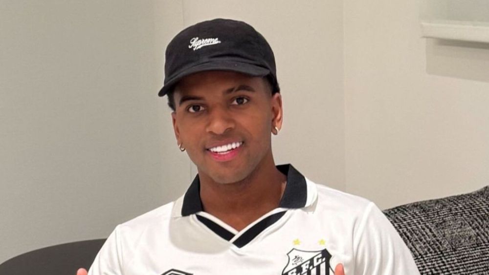 Rodrygo ha querido apoyar al Santos, su antiguo club. Rodrygo ha querido apoyar al Santos, su antiguo club.