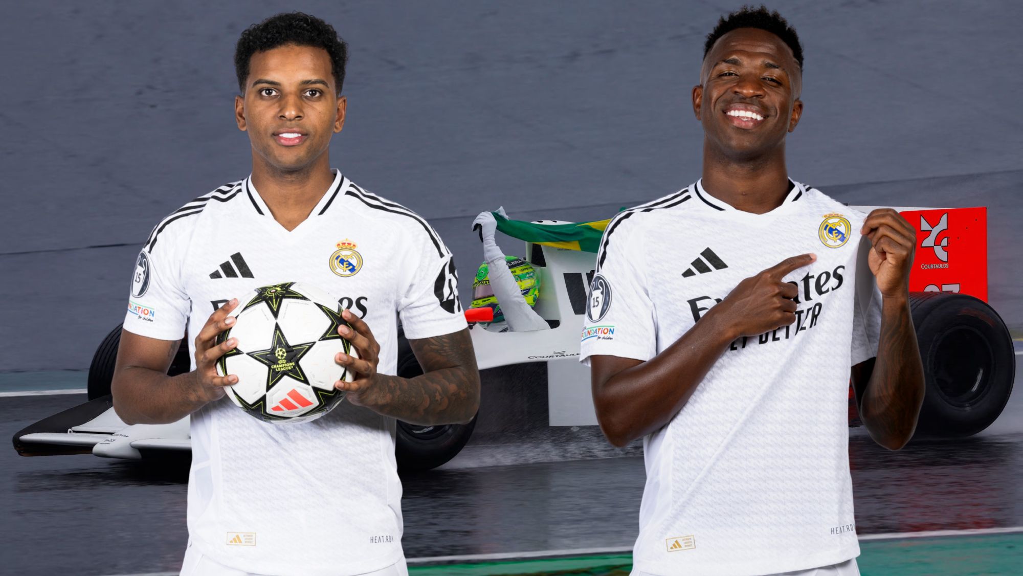 Rodrygo y Vinicius reaccionan al emotivo homenaje de Lewis Hamilton en Brasil