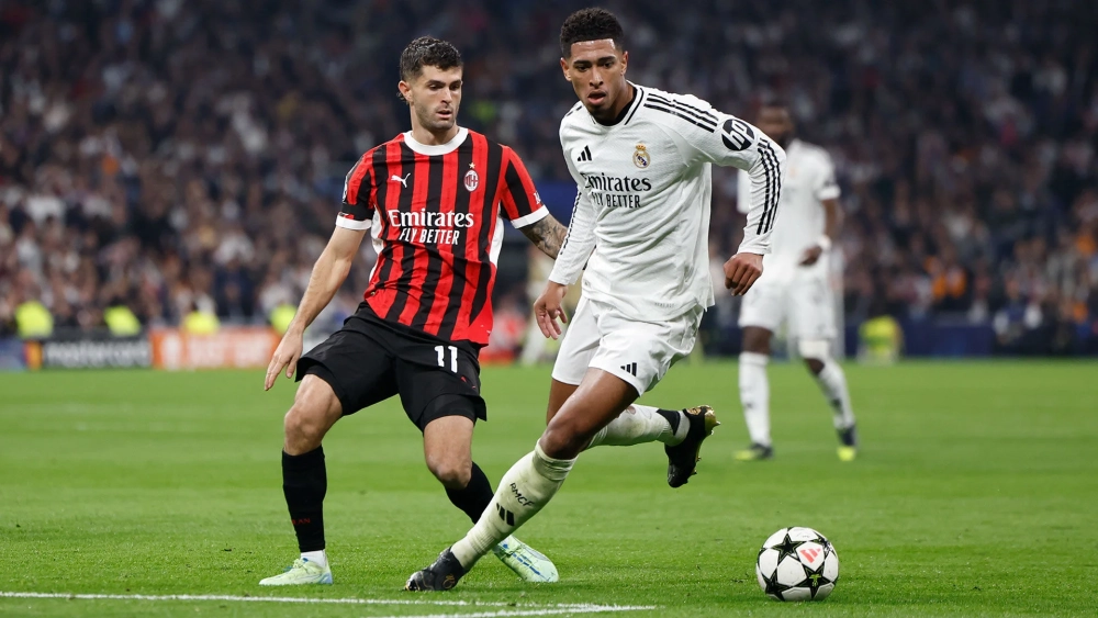 Imagen del partido de ayer entre el Real Madrid y el Milán Imagen del partido de ayer entre el Real Madrid y el Milán