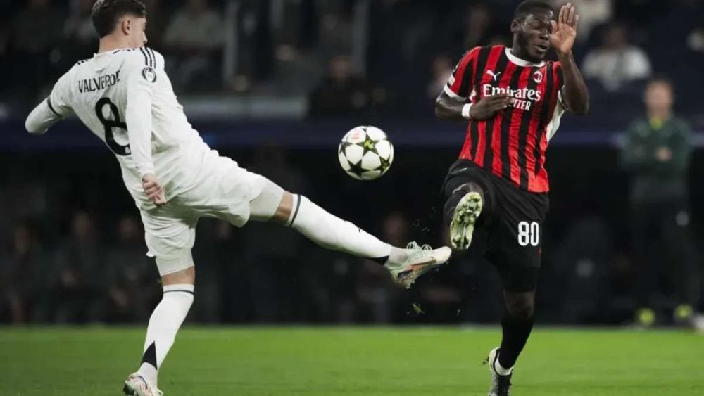 Fede Valverde frente al Milan Fede Valverde frente al Milan