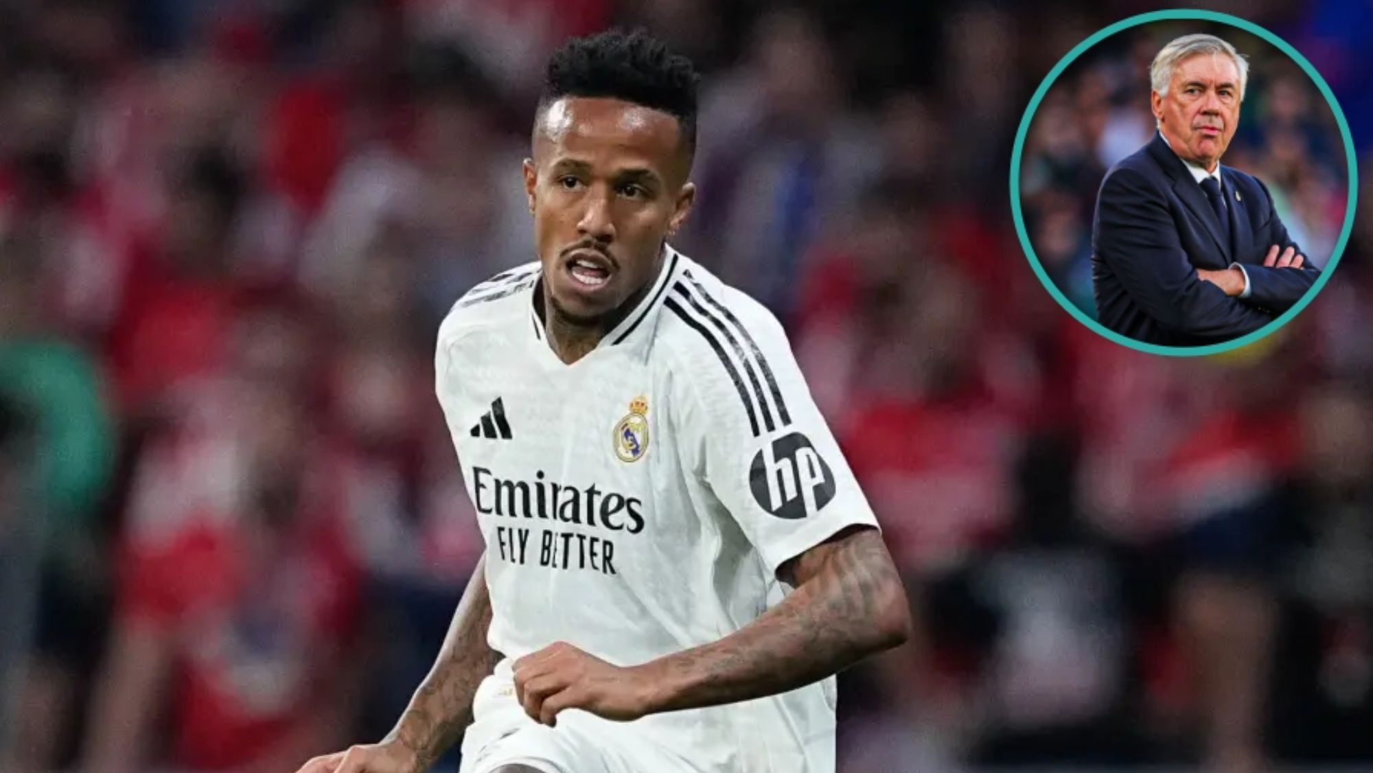 Carlo Ancelotti ha probado con Militao en una nueva demarcación en los entrenamientos de esta semana.