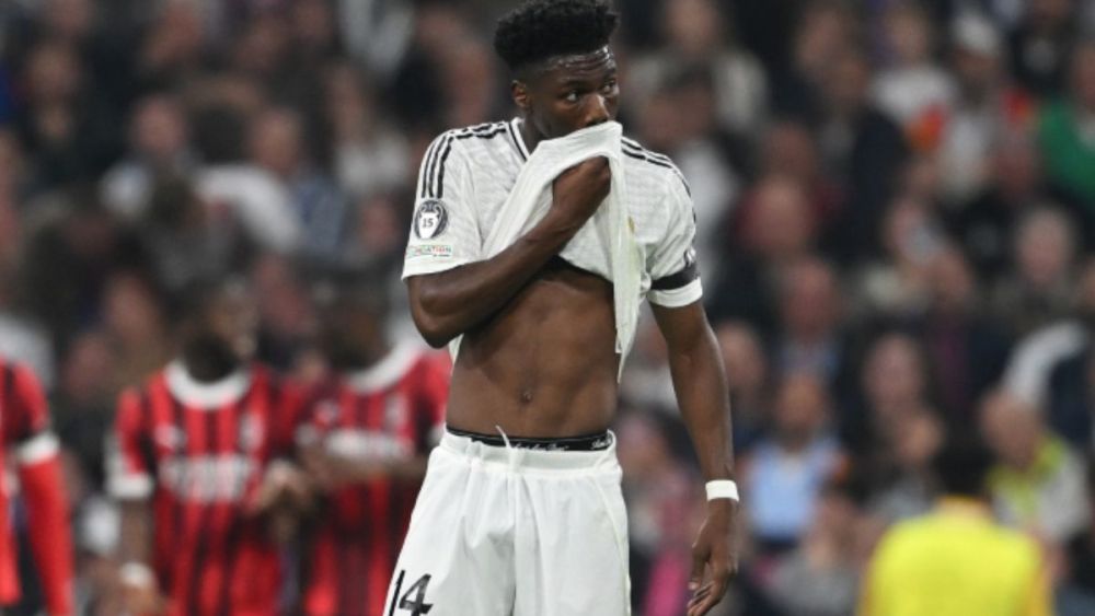 Tchouaméni durante el partido ante el Milan Tchouaméni durante el partido ante el Milan