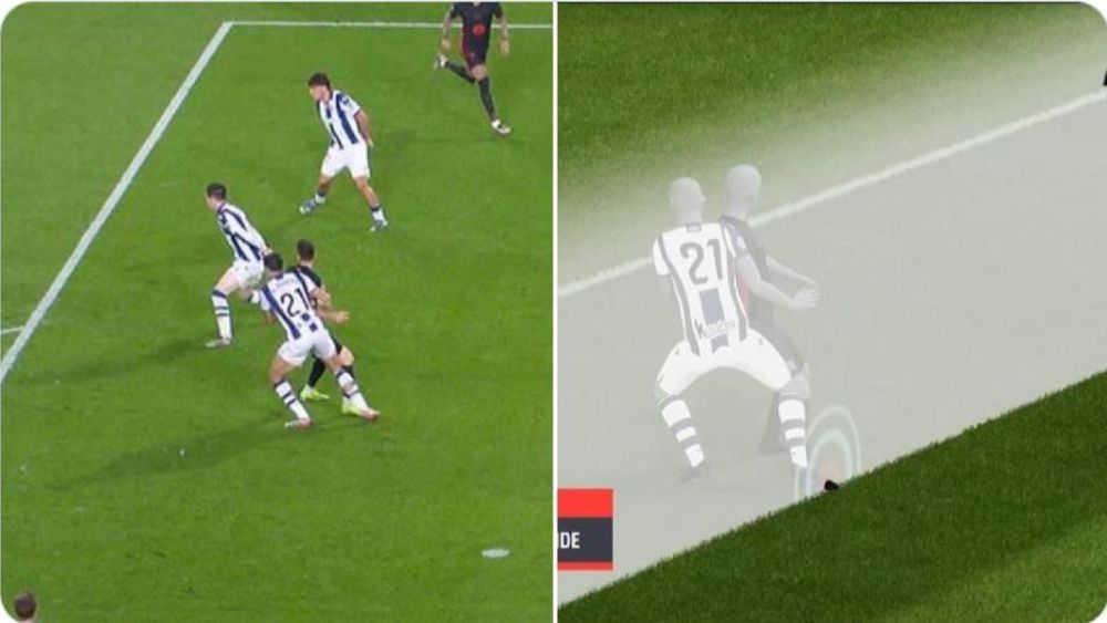 Imagen del VAR del gol anulado al Barça Imagen del VAR del gol anulado al Barça