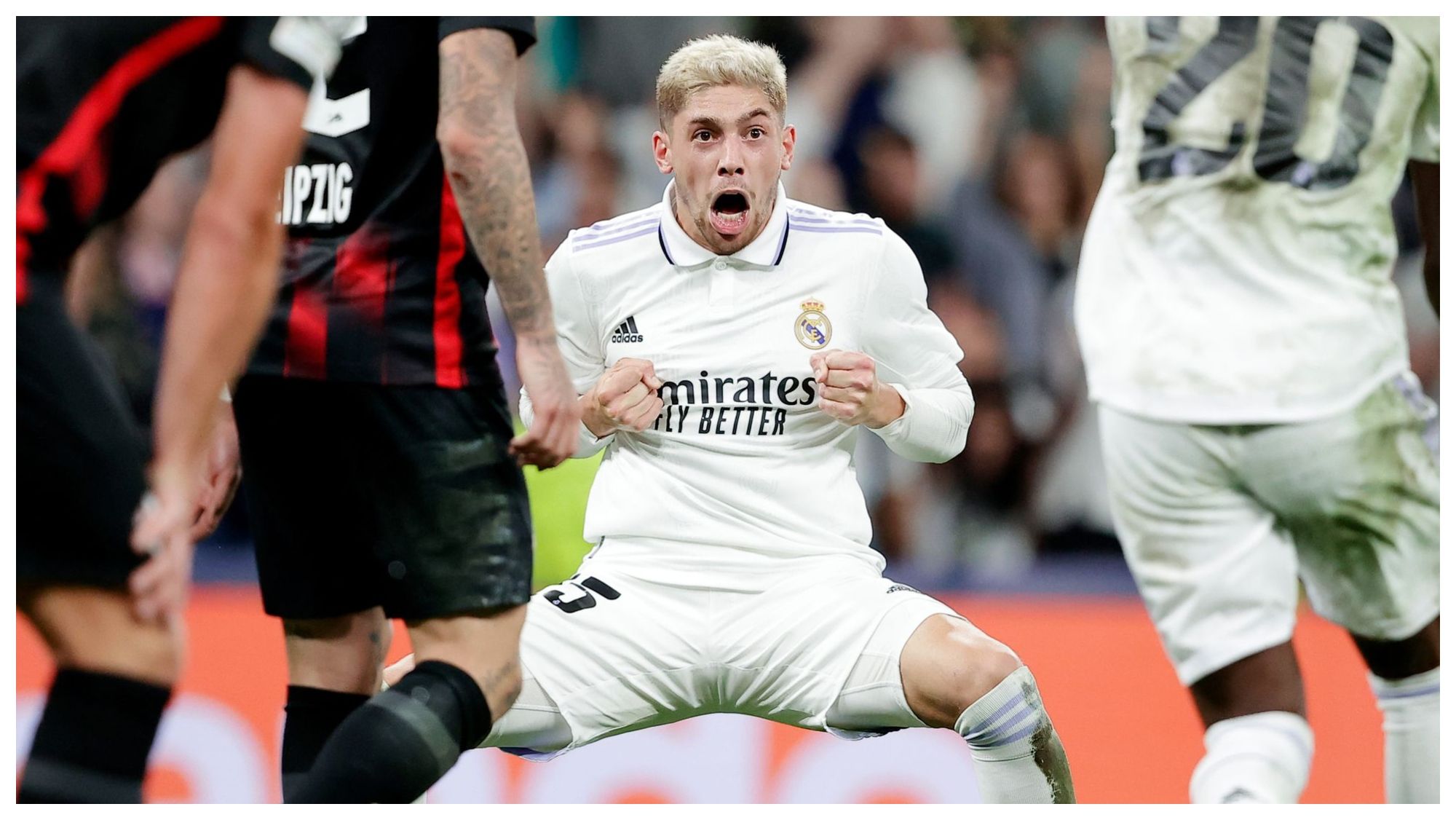Fede Valverde celebra un gol con el Real Madrid