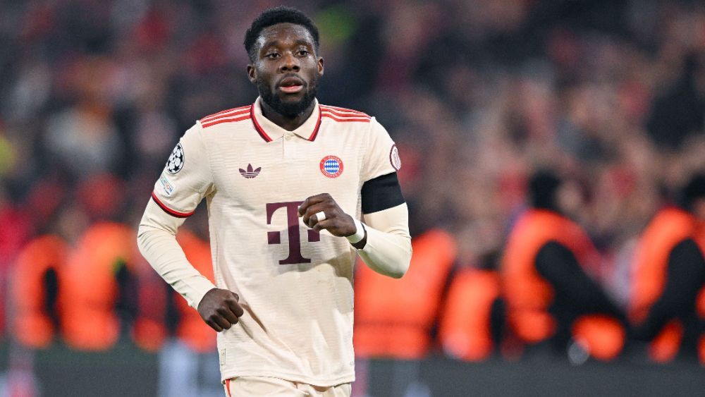 Alphonso Davies, en un partido del Bayern durante esta temporada. Alphonso Davies, en un partido del Bayern durante esta temporada.