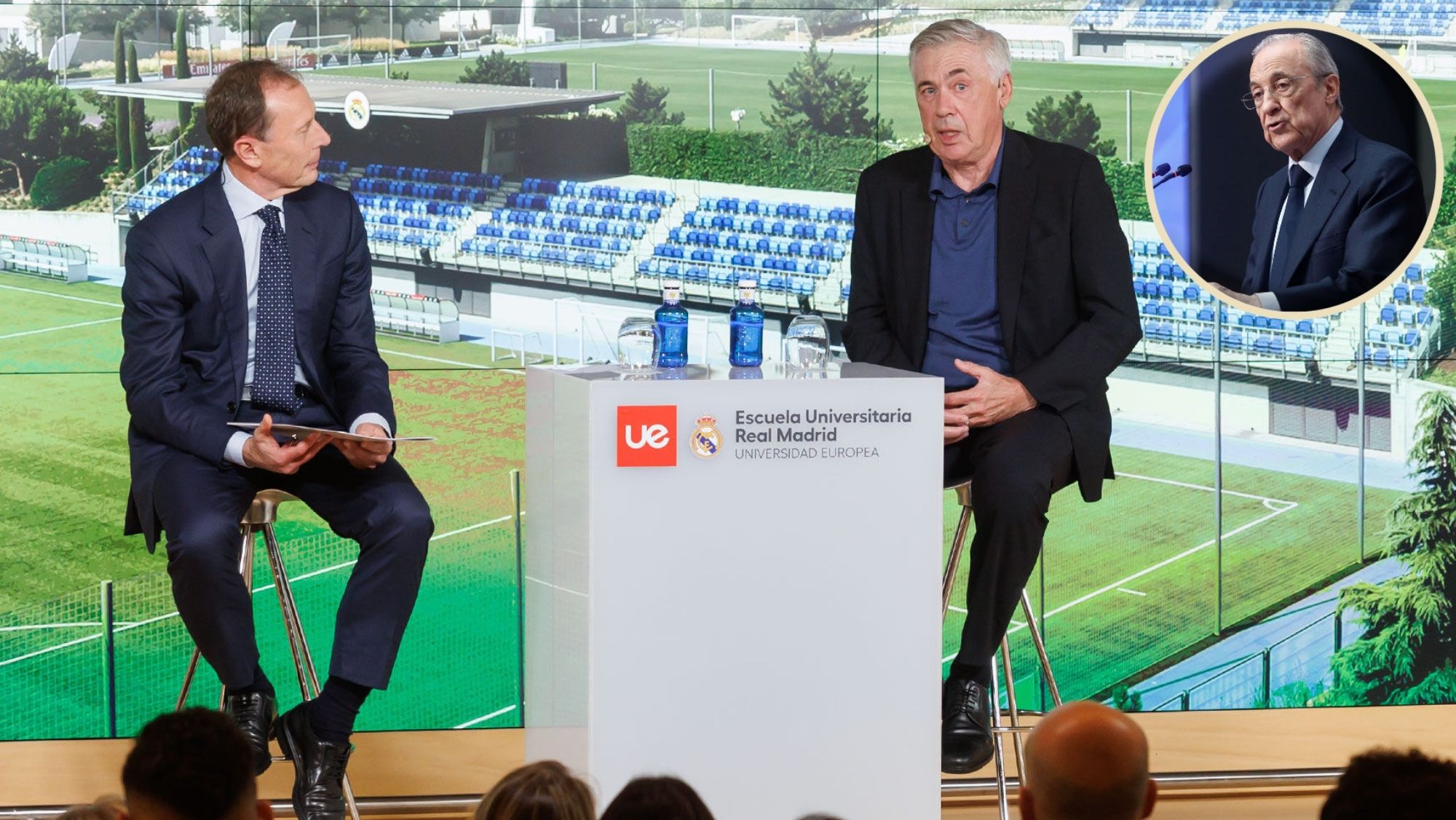 Carlo Ancelotti inauguró el curso de la Escuela Universitaria Real Madrid y habló de la idiosincrasia del club blanco. Carlo Ancelotti inauguró el curso de la Escuela Universitaria Real Madrid y habló de la idiosincrasia del club blanco.