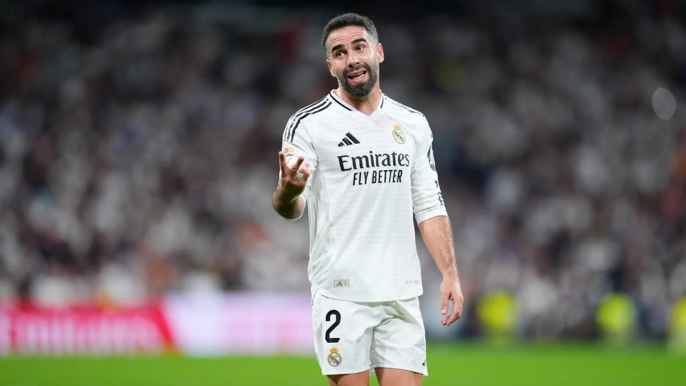 Dani Carvajal en un partido en el Santiago Bernabéu. Dani Carvajal en un partido en el Santiago Bernabéu.