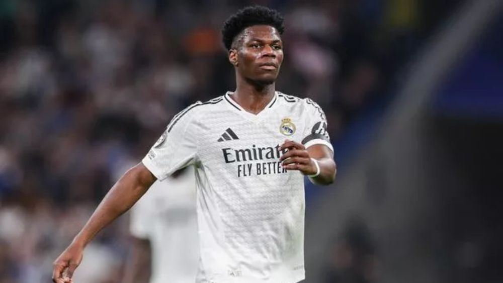 Aurelién Tchoaumeni, en un partido de esta campaña con el Real Madrid.