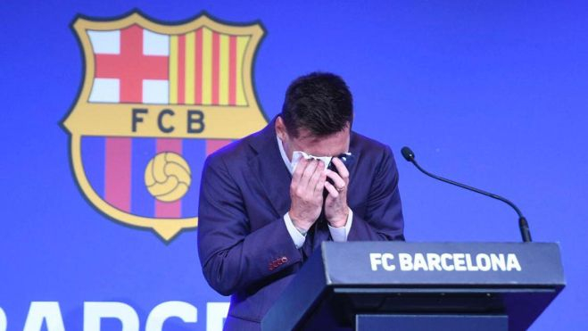 Leo Messi en su despedida